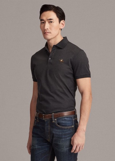 Ralph Lauren Custom Fit Piqué Polo Shirt Herre Danmark (ORYIW5729)